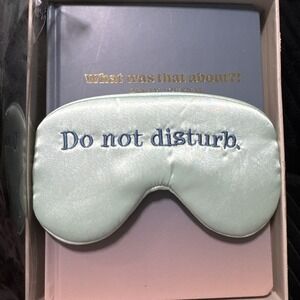 Do Not Disturb Notebook & Sleeping Eye Mask Set What Was That About Journal